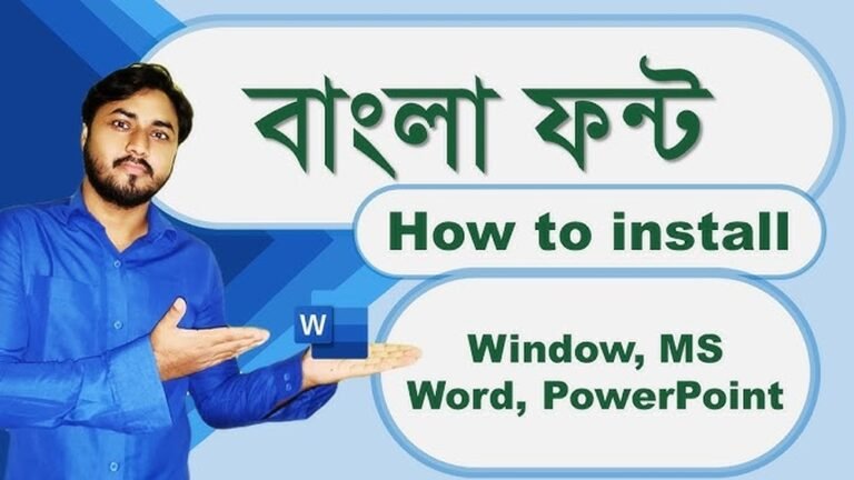 How to Install Bangla Font in Windows 10​